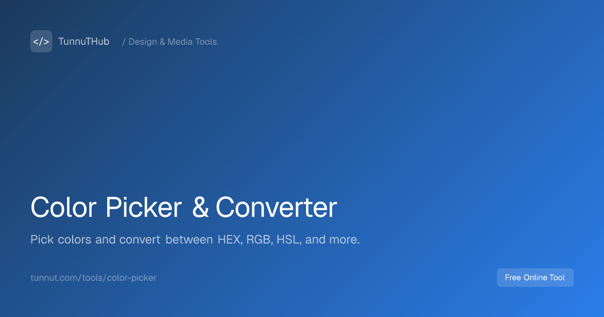 Color Picker & Converter — Free Online Tool | TunnuTHub